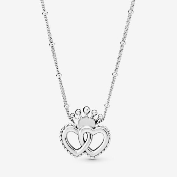 🛒Pandora Crown Hearts Pendant Necklace - Picture 2 of 6